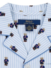 طقم من بيجامة بكُم قصير قطن 100% مُزيّنة بطبعة دب من Polo Ralph Lauren - صورة 3 من 5