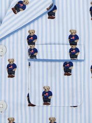 طقم من بيجامة بكُم قصير قطن 100% مُزيّنة بطبعة دب من Polo Ralph Lauren - صورة 5 من 5