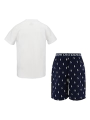 Polo Ralph Lauren Navy 100% Cotton Pyjamas Set - Image 2 of 3
