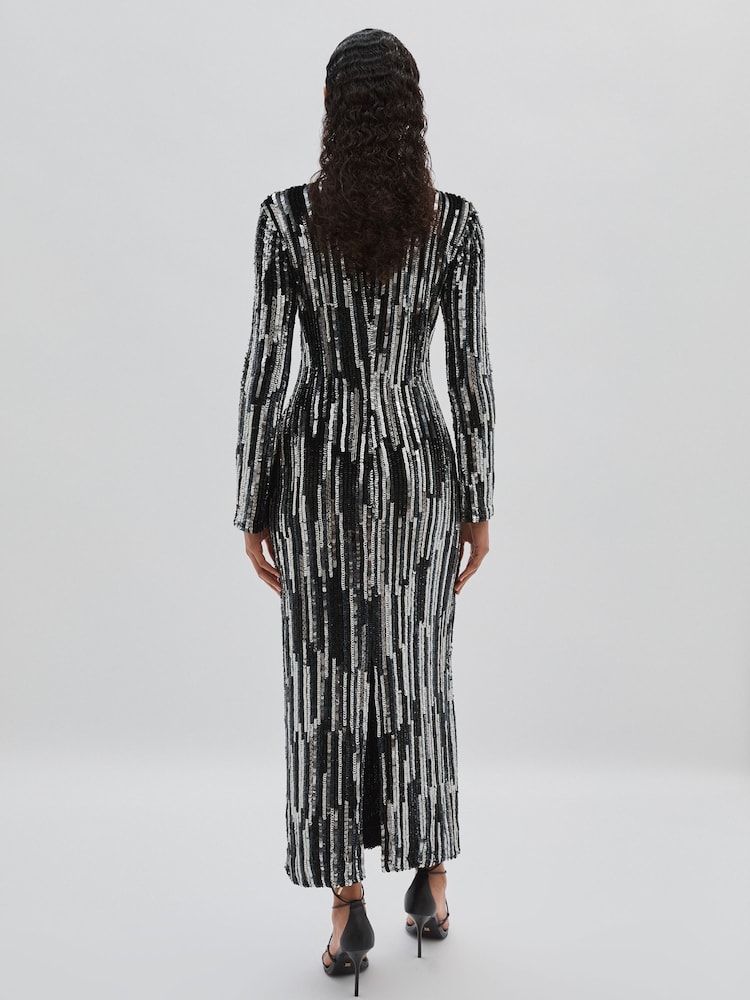 ILTA Sequinned and Beaded Halter-Neck Dress - Image 4 of 5