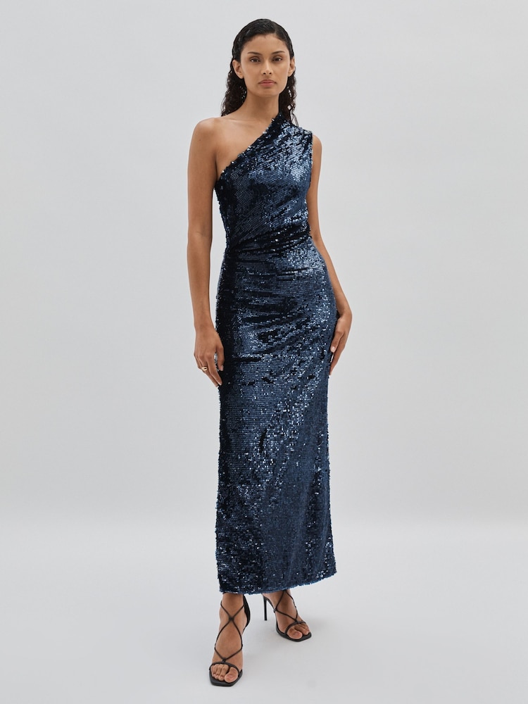 ILTA Sequinned One-Shoulder Maxi Dress - Image 3 of 6