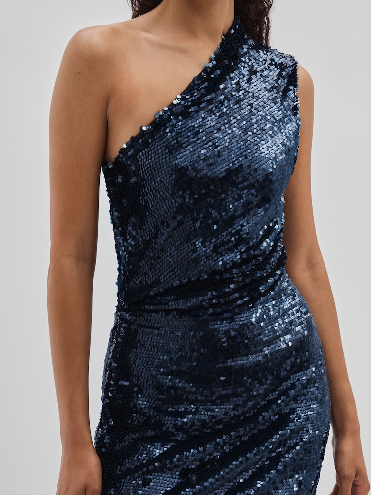ILTA Sequinned One-Shoulder Maxi Dress - Image 4 of 6