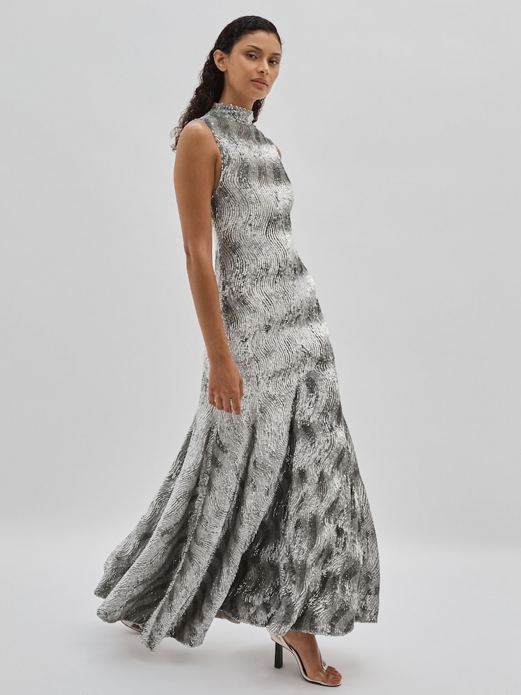 ILTA – Maxikleid mit Paillettenbesatz und Schlüssellochausschnitt hinten - Bild 1 von 6 ILTA – Maxikleid mit Paillettenbesatz und Schlüssellochausschnitt hinten - Bild 1 von 6