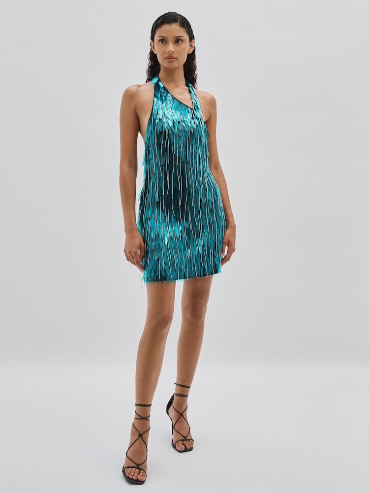 ILTA Sequinned and Beaded Halter-Neck Dress - Image 3 of 6