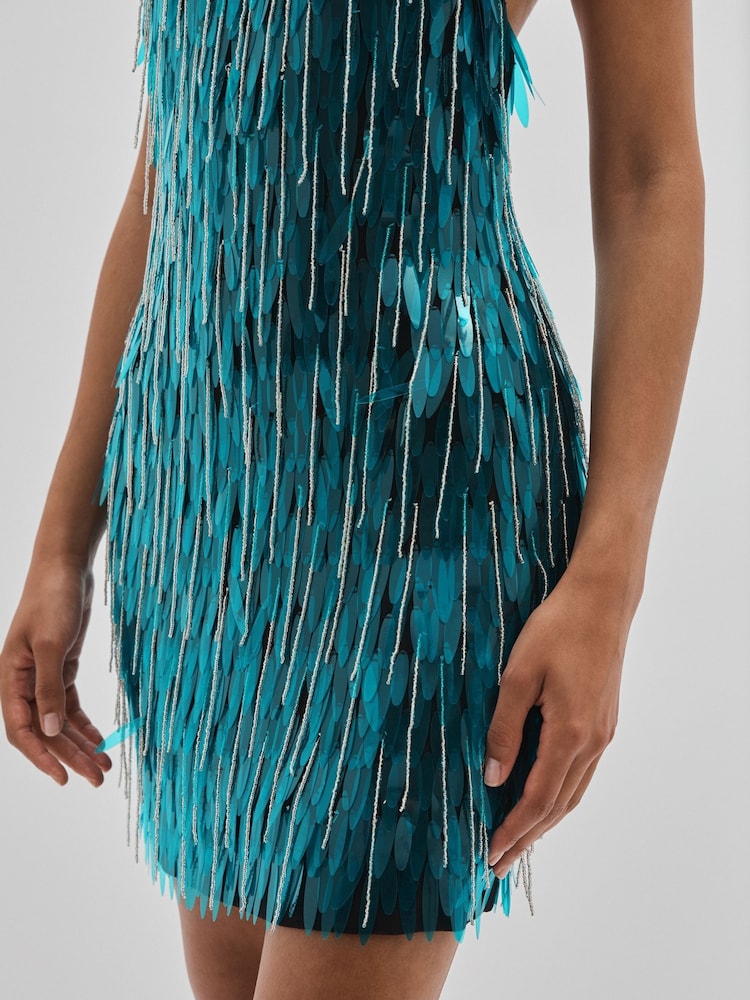 ILTA Sequinned and Beaded Halter-Neck Dress - Image 4 of 6