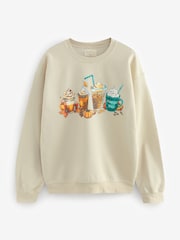Neutral Pumpkin Latte Sweatshirt - Image 6 of 8