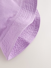 Lilac Purple 100% Cotton Bucket Hat (3mths-16yrs) - Image 3 of 3