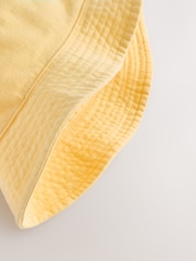 Yellow 100% Cotton Bucket Hat (3mths-16yrs) - Image 4 of 4