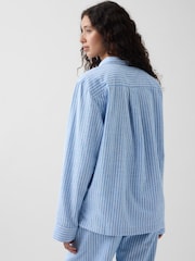 Blauer Streifen - Gap Softest Flannel Pyjamas Top - Bild 2 von 4