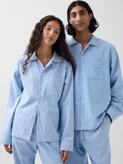 Blauer Streifen - Gap Softest Flannel Pyjamas Top - Bild 4 von 4