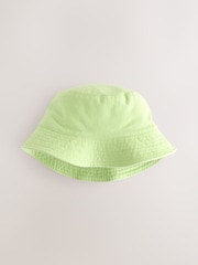 Green 100% Cotton Bucket Hat (3mths-16yrs) - Image 3 of 4