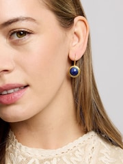 Ottoman Hands Gold Noa Lapis Drop Earrings - Image 3 of 3