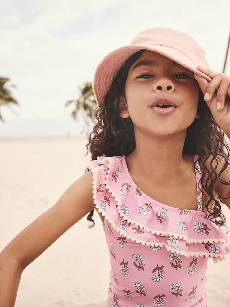 Pink 100% Cotton Bucket Hat (3mths-16yrs) - Image 3 of 6