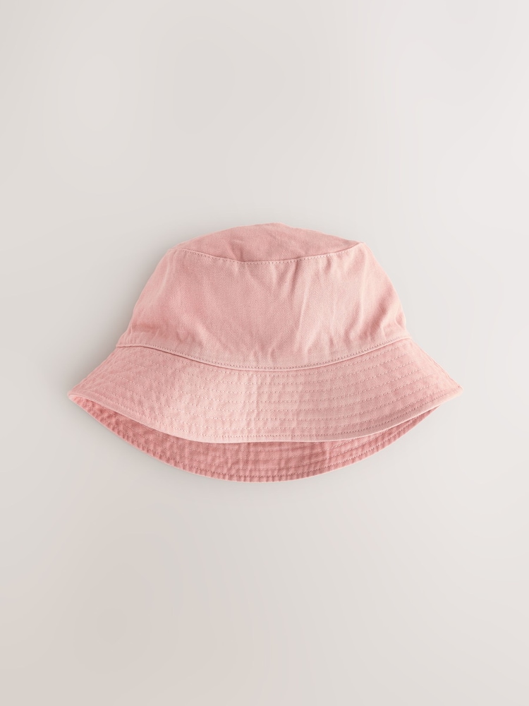 Pink 100% Cotton Bucket Hat (3mths-16yrs) - Image 4 of 6