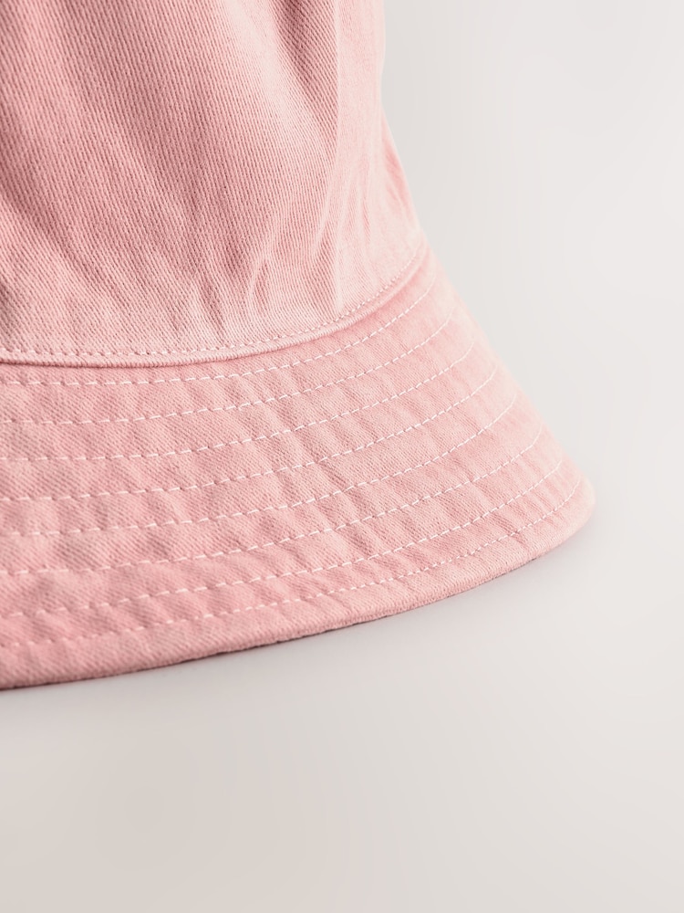 Pink 100% Cotton Bucket Hat (3mths-16yrs) - Image 6 of 6