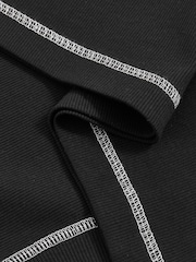 Reiss Black/Ivory Lea Cotton With Stretch Contrast-Stitch Vest - Image 6 of 6