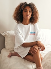 White Fish Oversized 100% Cotton Night T-Shirt - Image 4 of 5