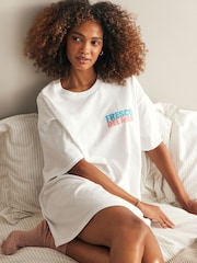 White Fish Oversized 100% Cotton Night T-Shirt - Image 5 of 5