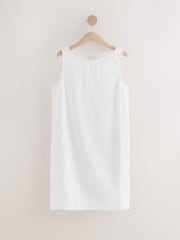 White Linen Sleeveless Dress - Image 1 of 1