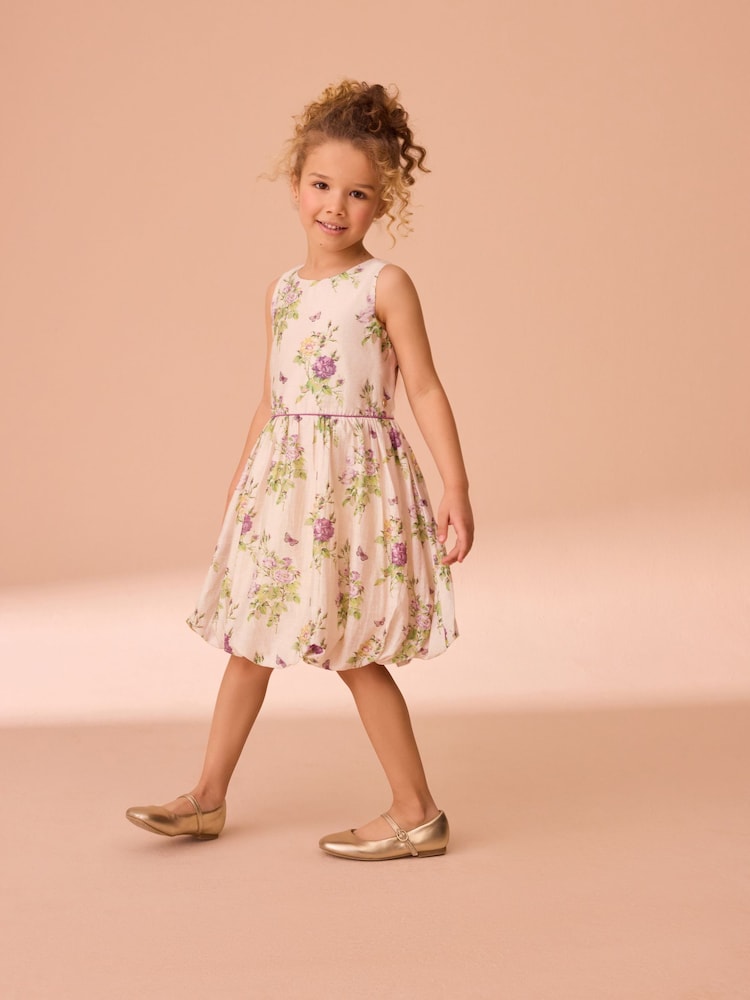 Crema - Laura Ashley Floral Bubble Hem Dress - Imagen 1 de 11 Crema - Laura Ashley Floral Bubble Hem Dress - Imagen 1 de 11