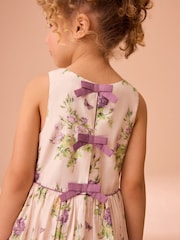 Laura Ashley Cream Floral Bubble Hem Dress - Image 4 of 11