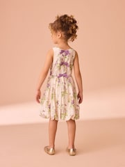 Laura Ashley Cream Floral Bubble Hem Dress - Image 5 of 11