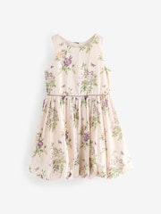 Laura Ashley Cream Floral Bubble Hem Dress - Image 6 of 11