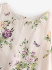 Laura Ashley Cream Floral Bubble Hem Dress - Image 8 of 11