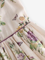 Laura Ashley Cream Floral Bubble Hem Dress - Image 9 of 11