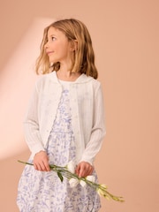 Laura Ashley Ecru White Knit Cardigan - Image 1 of 5