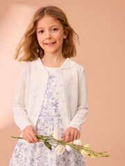 Laura Ashley Ecru White Knit Cardigan - Image 2 of 5