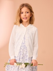 Laura Ashley Ecru White Knit Cardigan - Image 3 of 5