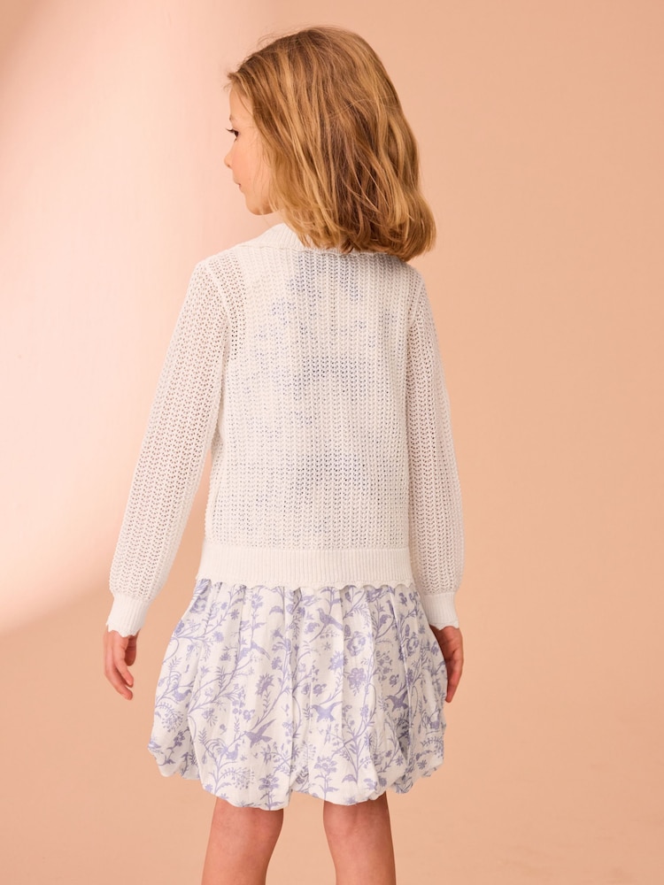 Laura Ashley Ecru White Knit Cardigan - Image 5 of 5 Laura Ashley Ecru White Knit Cardigan - Image 5 of 5