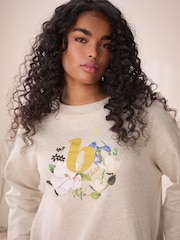 B by Ted Baker Cotton Cream Longline Sweatshirt - Image 5 of 5