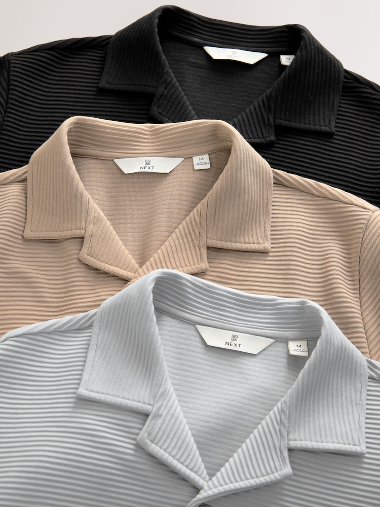 Negro/gris/neutro - Textured Coord Shirt And Shorts Set 3 Pack - Imagen 16 de 16