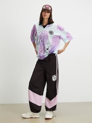 River Island Blue/ Purple PONY Printed Polo Shirt - Image 1 of 4