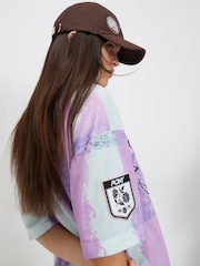 River Island Blue/ Purple PONY Printed Polo Shirt - Image 4 of 4
