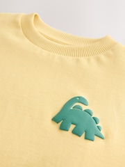 Yellow Dino Simple Short Sleeve T-Shirt (3mths-7yrs) - Image 4 of 4