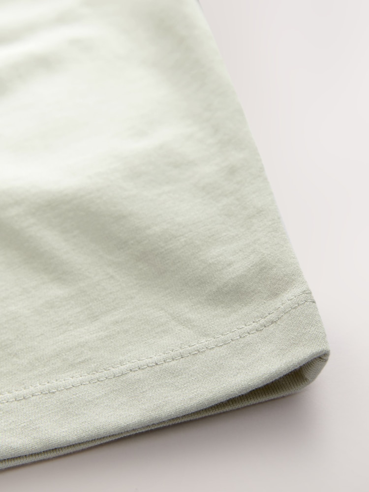 Sage Green Lemon Simple Short Sleeve T-Shirt (3mths-7yrs) - Image 4 of 4