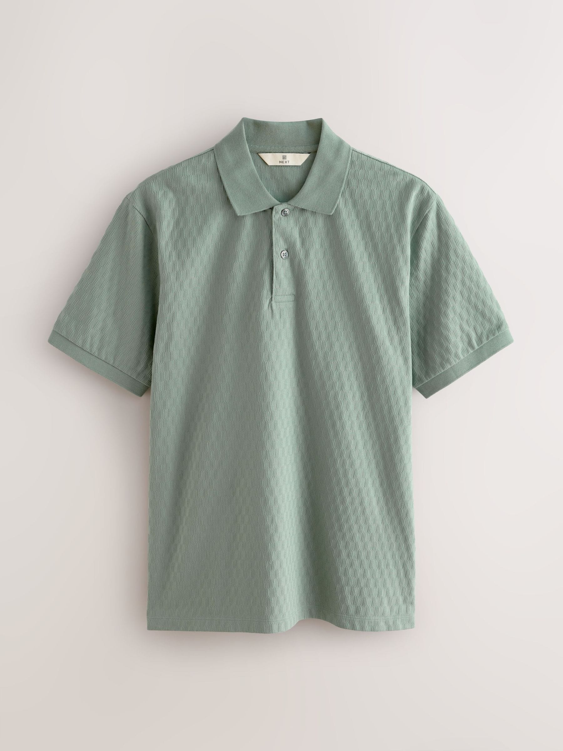 トップス PATCHWORK POLO SHIRT GRAYISH GREEN Buy Blue/Sage Green/Grey Textured Coord Polo Shirt And