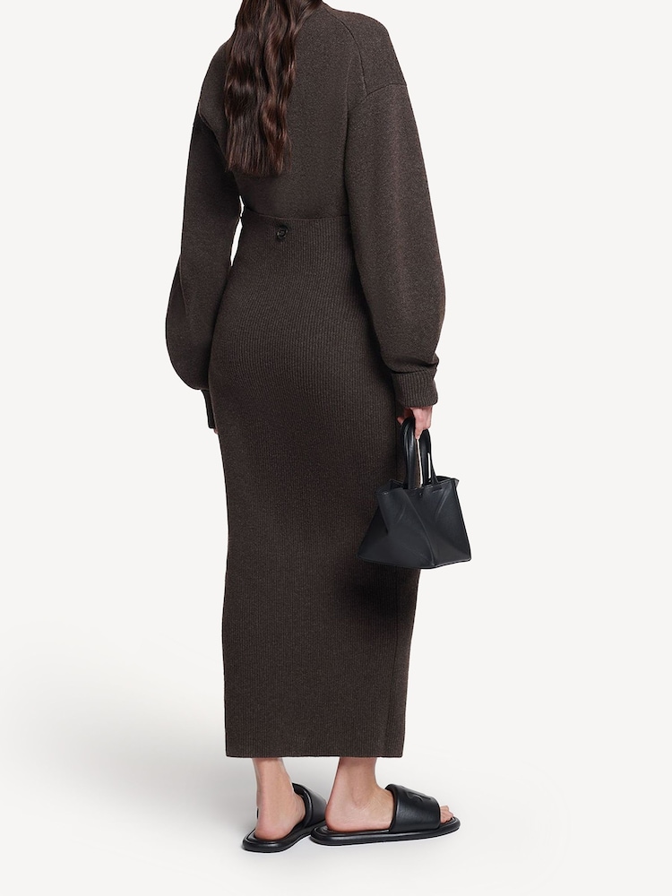 Maxi dress recortado Nanushka Zothy em wool merino - Imagem 2 de 3