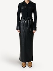 Nanushka Black Kadence Leather Maxi Skirt - Image 1 of 3