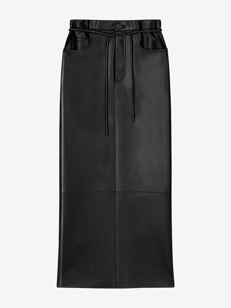 Nanushka Black Kadence Leather Maxi Skirt - Image 3 of 3