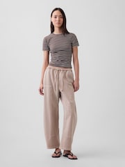 Gap Brown Stripe CloseKnit Jersey Short Sleeve T-Shirt - Image 3 of 4