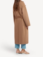 Nanushka Brown Alamo Wool/Silk Blend Robe Coat - Image 2 of 3