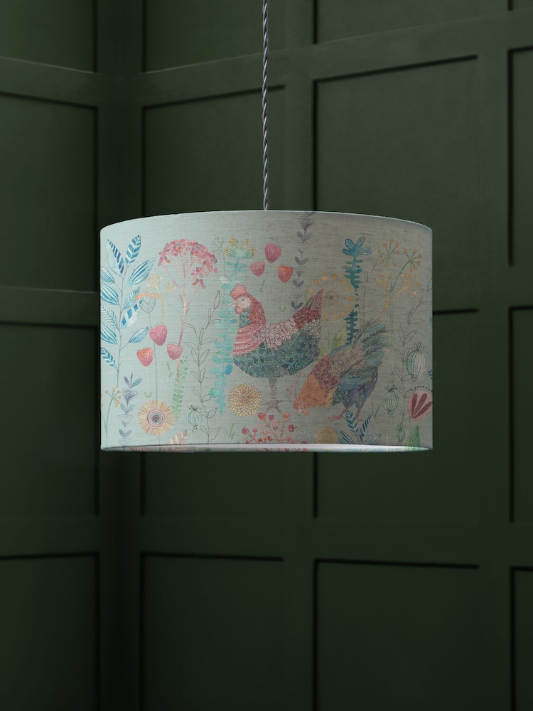 Voyage Maison Robins Egg Bilbury Flock Eva Lampshade - Image 1 of 2