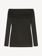 Nanushka Black Amily Stretch Bardot Top - Image 3 of 3