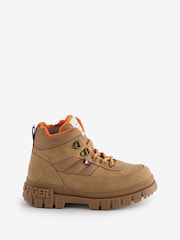 Tommy Hilfiger Cream Lace-Up Boots - Image 1 of 1