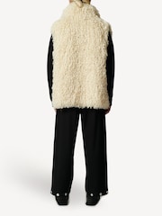 Nanushka Cream Ried Racka Faux Fur Gilet - Image 2 of 3