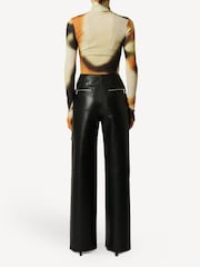 Nanushka Orange Harri Graffiti Print Rollneck Top - Image 2 of 4